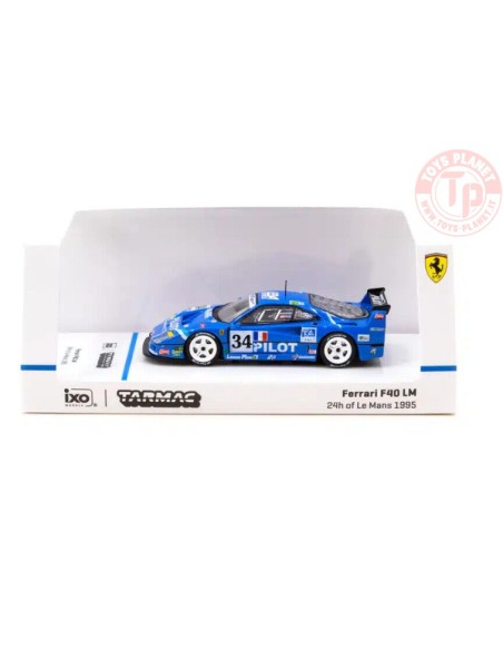 FERRARI F40 LM-24H OF LE MANS 1995-M.FERTE'/O.THEVENIN/C.PALAU-BLUE 1/64 T64-075-95LM34 TARMAC WORKS