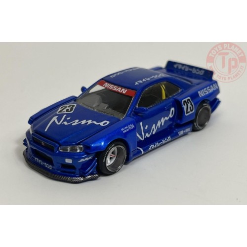 NISSAN SKYLINE GT-R (R34) KAIDO WORKS-BLUE 1/64 KHMG055 Mini Gt