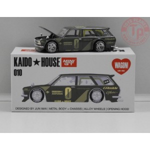 DATSUN KAIDO 510 WAGON-GREEN 1/64 KHMG010 Mini Gt