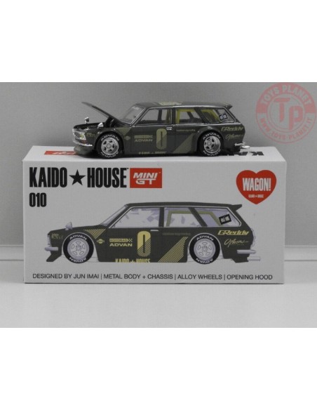 DATSUN KAIDO 510 WAGON-GREEN 1/64 KHMG010 Mini Gt