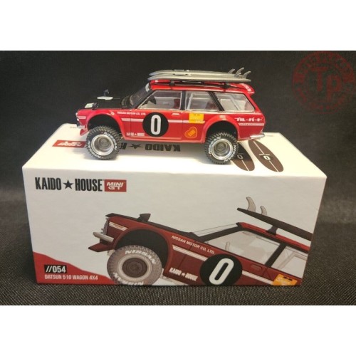 DATSUN KAIDO 510 WAGON KAIDO GT SURF SAFARI RS V2-RED 1/64 KHMG054 Mini Gt