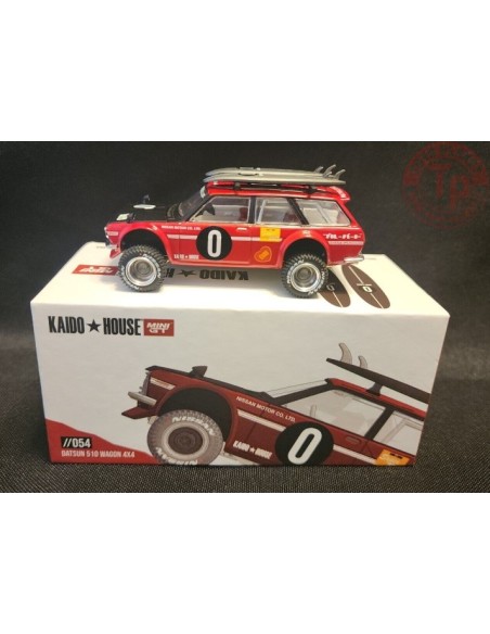 DATSUN KAIDO 510 WAGON KAIDO GT SURF SAFARI RS V2-RED 1/64 KHMG054 Mini Gt