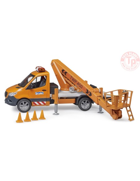 MB Sprinter Arbeitsbühne mit Light + Sound Modul BRUDER 02679 BRUDER