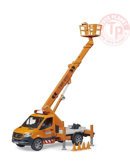 MB Sprinter Arbeitsbühne mit Light + Sound Modul BRUDER 02679 BRUDER
