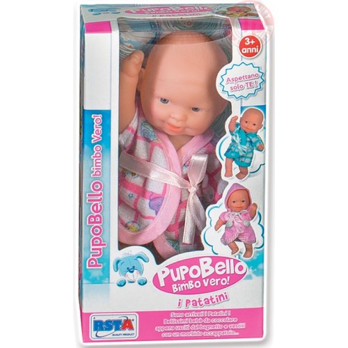 PUPO BELLO BIMBO VERO-FAMMI IL BAGNETTO E FAMMI GIOCARE-3+ 9995 RIGHE ROSA GIOCATTOLI