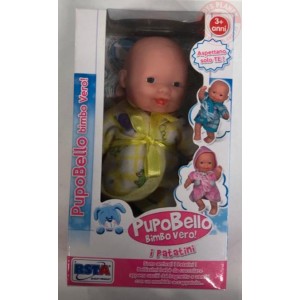 PUPO BELLO BIMBO VERO-FAMMI IL BAGNETTO E FAMMI GIOCARE-3+ 9995 GIALLO GIOCATTOLI