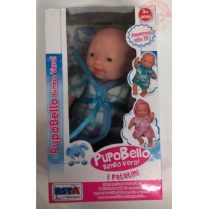 PUPO BELLO BIMBO VERO-FAMMI IL BAGNETTO E FAMMI GIOCARE-3+ 9995 RIGHE AZZURRO GIOCATTOLI