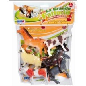 LA GRANDE FATTORIA-GLI ANIMALI DELLE NOSTRE FATTORIE-PACCO DA 6-3+ 9305 GIOCATTOLI