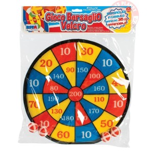 GIOCO BERSAGLIO VELCRO-4 PALLINE VELCRO INCLUSE-APPENDIBILE-3+ 9983 GIOCATTOLI