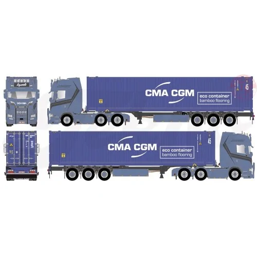 Scania Next Gen S730 Highline met 45ft. container Leyseele TEKNO 84602 TEKNO