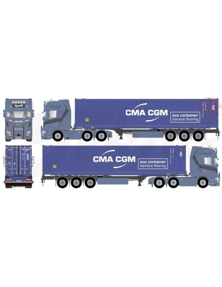 Scania Next Gen S730 Highline met 45ft. container Leyseele TEKNO 84602 TEKNO Scania Next Gen S730 Highline met 45ft. container Leyseele TEKNO 84602 TEKNO