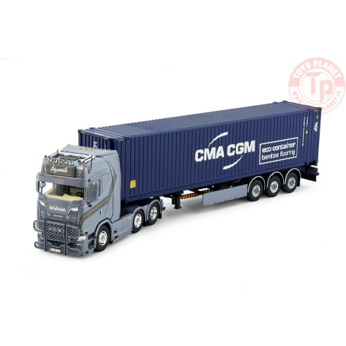 Scania Next Gen S730 Highline met 45ft. container Leyseele TEKNO 84602 TEKNO