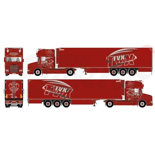 Scania Torpedo Topline 4x2 met koeltrailer TVX TEKNO 85173 TEKNO