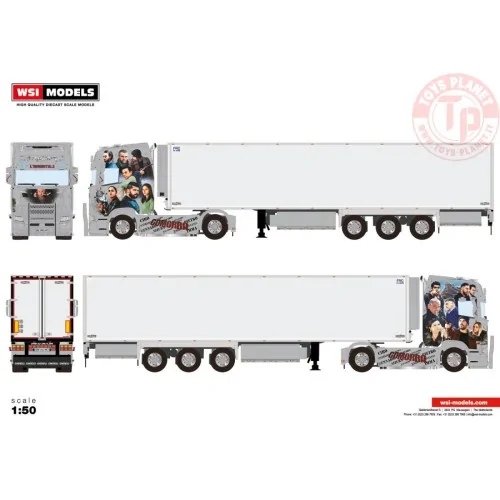 SCANIA S HIGHLINE CR20H 4X2 REEFER TRAILER - 3 AXLE NICOLAS VILLARD WSI 01-4111 WSI MODELS