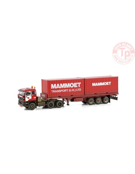 DAF 3300 CLASSIC FLATBED TRAILER - 3 AXLE + 2X 20FT CONTAINER MAMMOET WSI 410303 WSI MODELS