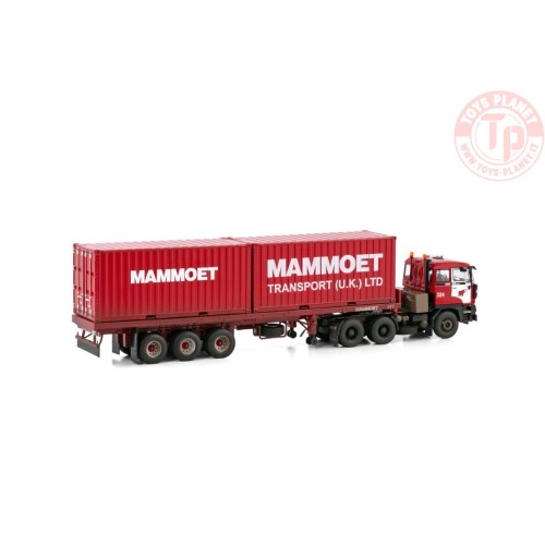 DAF 3300 CLASSIC FLATBED TRAILER - 3 AXLE + 2X 20FT CONTAINER MAMMOET WSI 410303 WSI MODELS