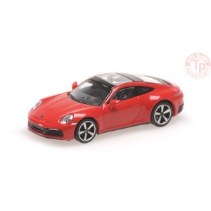 PORSCHE 911 (992) CARRERA 4S RED 2019 1:87 MINICHAMPS 870068320 MINICHAMPS 1:87