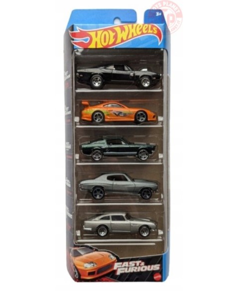 PACCO DA 5 PEZZI FAST & FURIOS HOT WHEELS 1/64 HOT WHEELS HLY70 HOT WHEELS