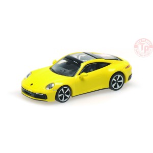 PORSCHE 911 CARRERA 4S 2019 yellow 1:87 MINICHAMPS 870068322 MINICHAMPS 1:87