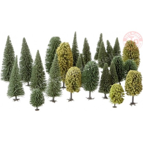 FORESTA MISTA-25 PEZZI 6,5x15 CM NOCH 26312 MATERIALE DIORAMI