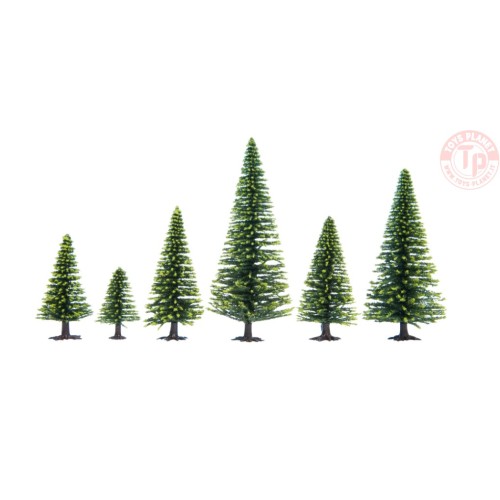 ALBERI DI ABETE-10 PEZZI 3,5x9 CM NOCH 32925 MATERIALE DIORAMI