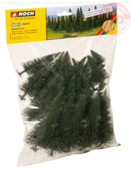ALBERI DI ABETE-25 PEZZI 6-15 CM NOCH 26315 MATERIALE DIORAMI