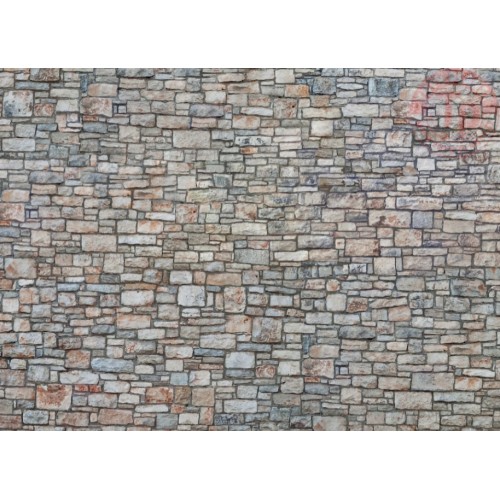 FOGLIO 3D DI CARTONE CON MURO DI CAVA-250X125X0,5 MM NOCH 56640 MATERIALE DIORAMI