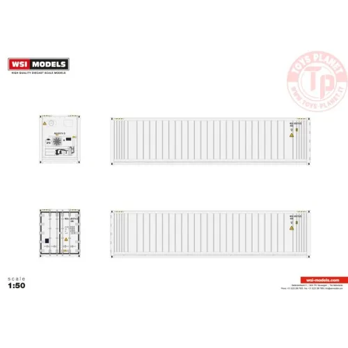 40FT REEFER CONTAINER WHITE LINE WSI 03-2051 WSI MODELS