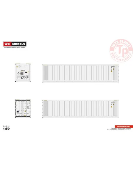 40FT REEFER CONTAINER WHITE LINE WSI 03-2051 WSI MODELS