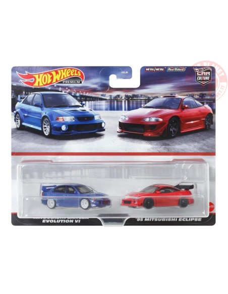 MITSUBISHI LANCER EVOLUTION VI-'95 MITSUBISHI ECLIPSE 1/64 HOT WHEELS HKF59 HOT WHEELS
