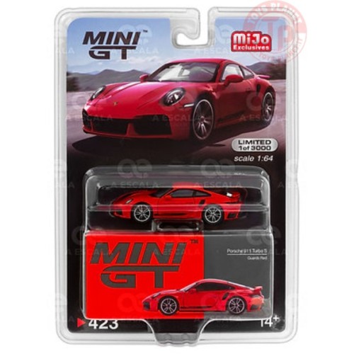 PORSCHE 911 TURBO S-GUARDS RED 1/64 MGT00423-MJ MINI GT