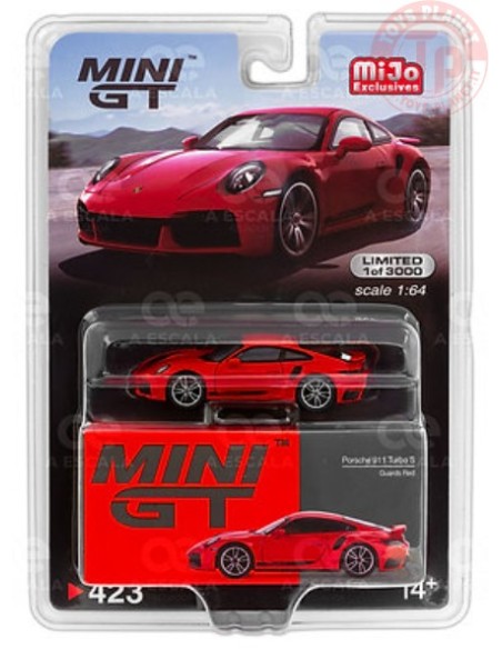 PORSCHE 911 TURBO S-GUARDS RED 1/64 MGT00423-MJ MINI GT