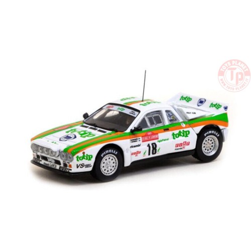 LANCIA 037 RALLY-RALLYE SANREMO 1983-M.BIASION7T.SILVIERO-WHITE/GREEN 1/64 T64P-TL002-83SAN18 TARMAC WORKS