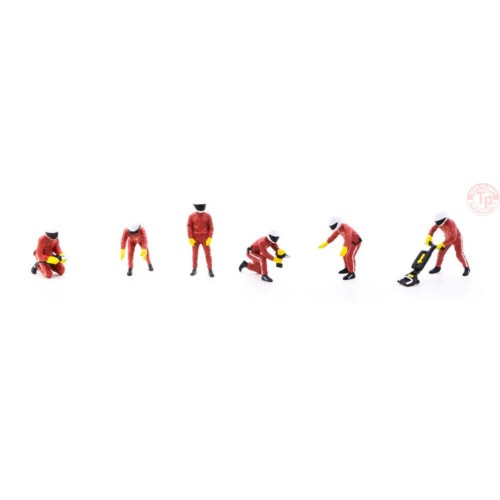 PIT CREW FIGURES-RED 1/64 T64F-007-RED TARMAC WORKS