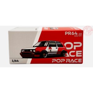 GOLF GTI-RED/WHITE 1/64 PR64-0015 POP RACE