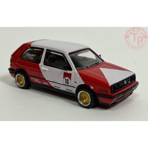 GOLF GTI-RED/WHITE 1/64 PR64-0015 POP RACE