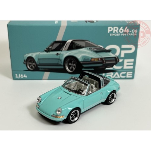 PORSCHE SINGER TARGA-TIFFANY BLUE 1/64 PR64-0006 POP RACE