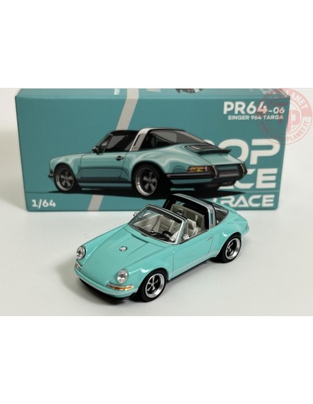 PORSCHE SINGER TARGA-TIFFANY BLUE 1/64 PR64-0006 POP RACE