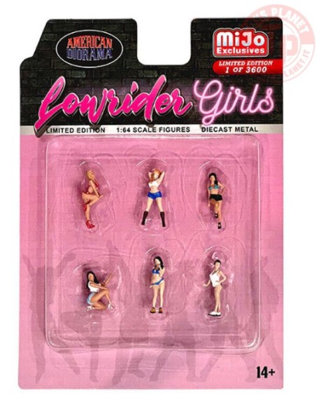 LOWRIDER GIRLS FIGURE SET 1/64 AD-56521MJ AMERICAN DIORAMA