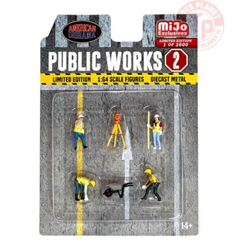 PUBLIC WORKS FIGURE SET 1/64 AD-76519MJ AMERICAN DIORAMA
