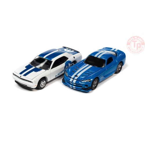 2014 DODGE CHALLENGER R/T-2008 DODGE VIPER SRT10 1/64 JLSP319A JOHNNY LIGHTNING 1:64