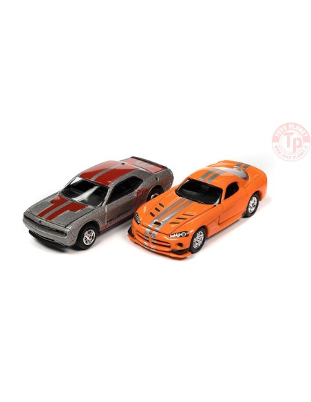 2014 DODGE CHALLENGER R/T-2008 DODGE VIPER SRT10 1/64 JLSP319B JOHNNY LIGHTNING 1:64 2014 DODGE CHALLENGER R/T-2008 DODGE VIPER SRT10 1/64 JLSP319B JOHNNY LIGHTNING 1:64