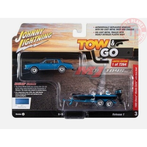 1980 CHEVROLET MONTE CARLO E BOAT 1/64 JLSP317 JOHNNY LIGHTNING 1:64