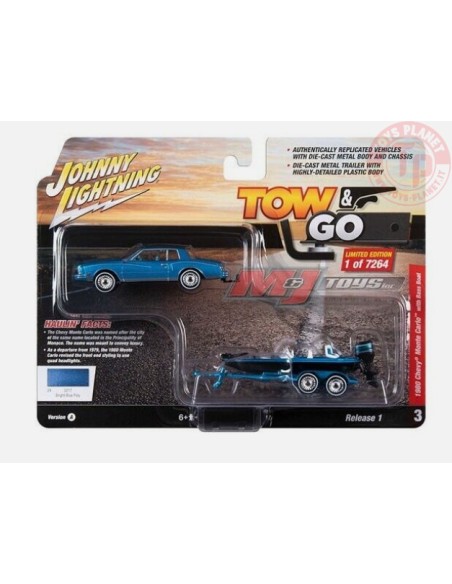 1980 CHEVROLET MONTE CARLO E BOAT 1/64 JLSP317 JOHNNY LIGHTNING 1:64