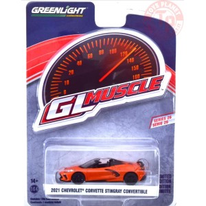 2021 CHEVROLET CORVETTE STINGRAY CONVERTIBLE 1/64 13310-F GREENLIGHT