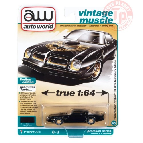 1976 PONTIAC FIREBIRD- T/A 50th ANNIVERSARY EDITION 1/64 AUTO WORLD 1976 PONTIAC RIREBIRD AUTO WORLD