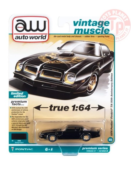 1976 PONTIAC FIREBIRD- T/A 50th ANNIVERSARY EDITION 1/64 AUTO WORLD 1976 PONTIAC RIREBIRD AUTO WORLD