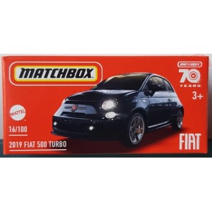 2019 FIAT 500 TURBO 1/64 MATCHBOX HLF08 MATCHBOX