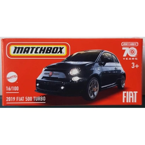 2019 FIAT 500 TURBO 1/64 MATCHBOX HLF08 MATCHBOX