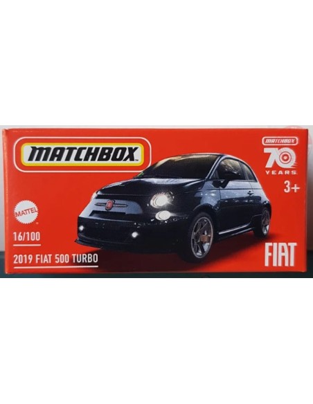 2019 FIAT 500 TURBO 1/64 MATCHBOX HLF08 MATCHBOX